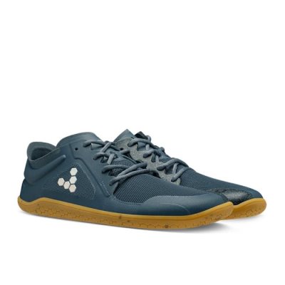 Vivobarefoot Men's Primus Lite III Running Shoes - Blue USA [HZL540867]